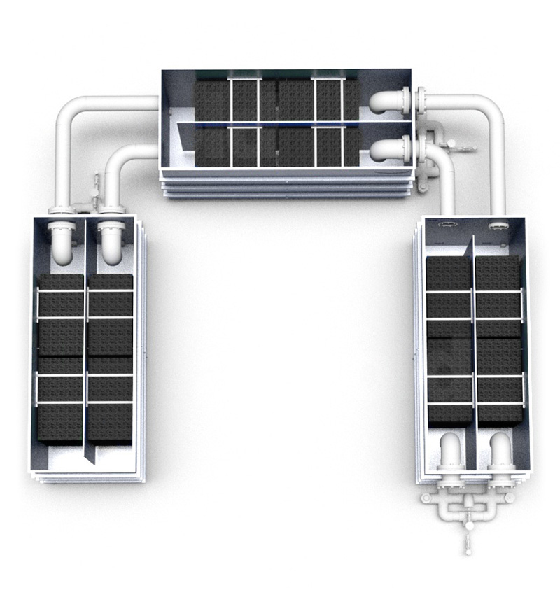 low flow oxyshark water treatment system modular arrangement